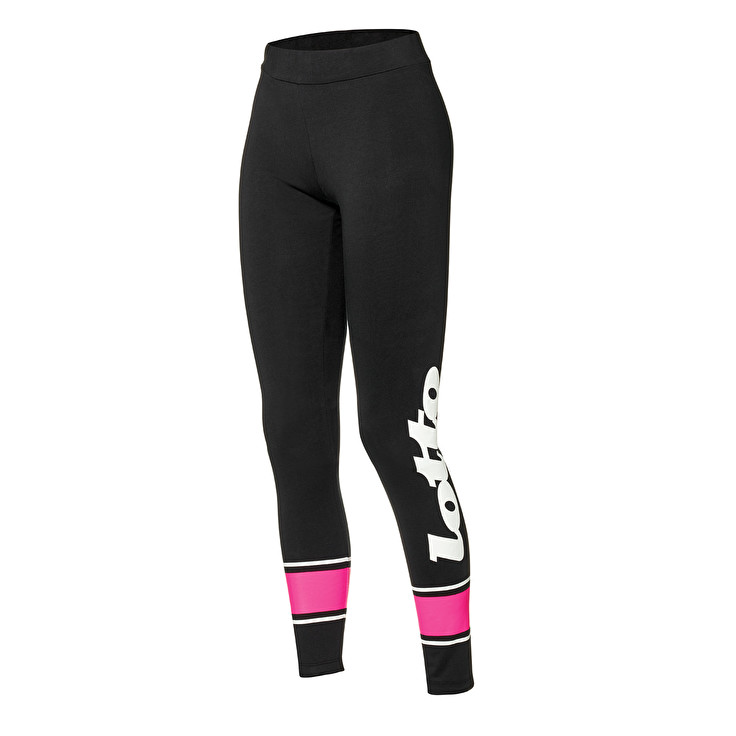 Lotto Athletica Prime Ii Js Stc Legging Mujer - Negras - Colombia JKIUZQX-95